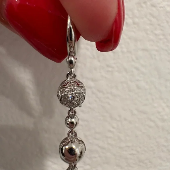 Tacori Elegant Silver Dangle Earrings